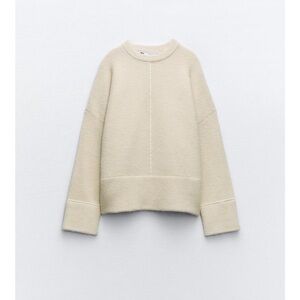 ZARA KNIT SWEATER WITH PIPING NWT SZ M
